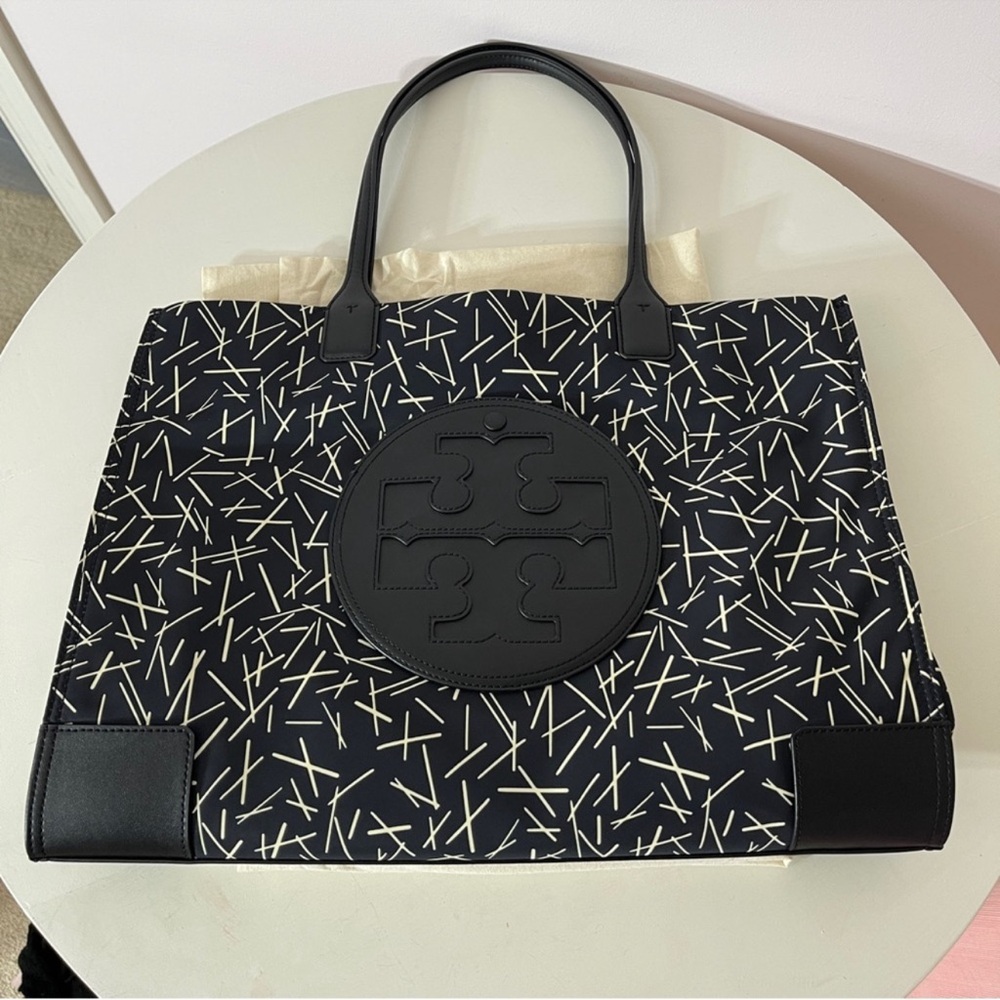 Tory Burch Ella printed tote (Black matchsticks) - Picture 3 of 13